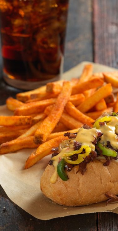 image of cheese steak from pepperjax