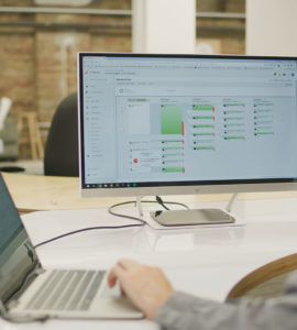 analytics on a desktop screen