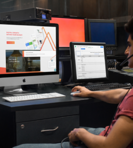 Individual on Computer